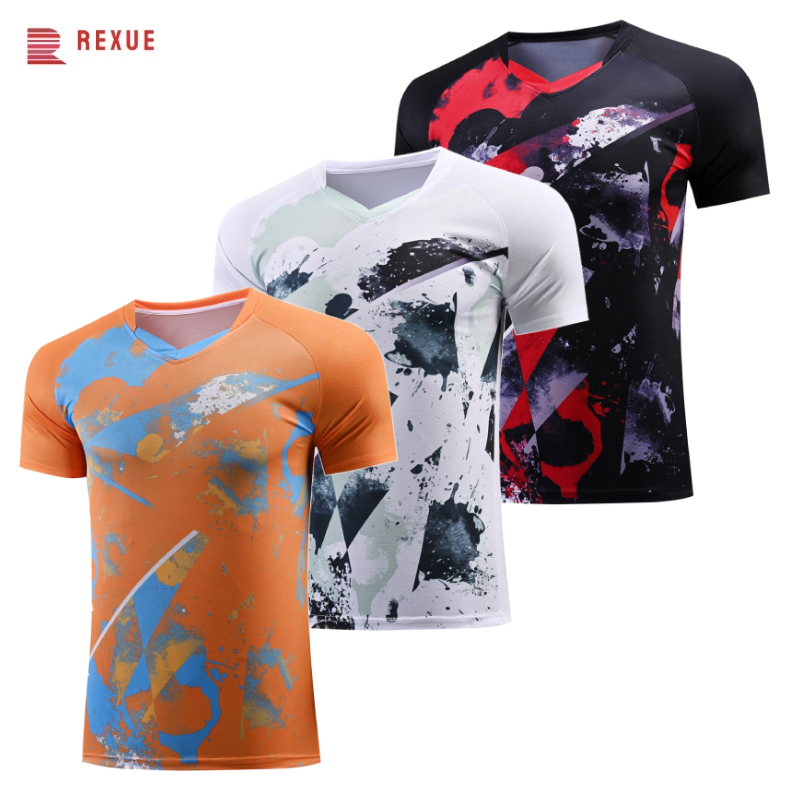 Badminton Jersey - Table Tennis V Neck Shirt Men