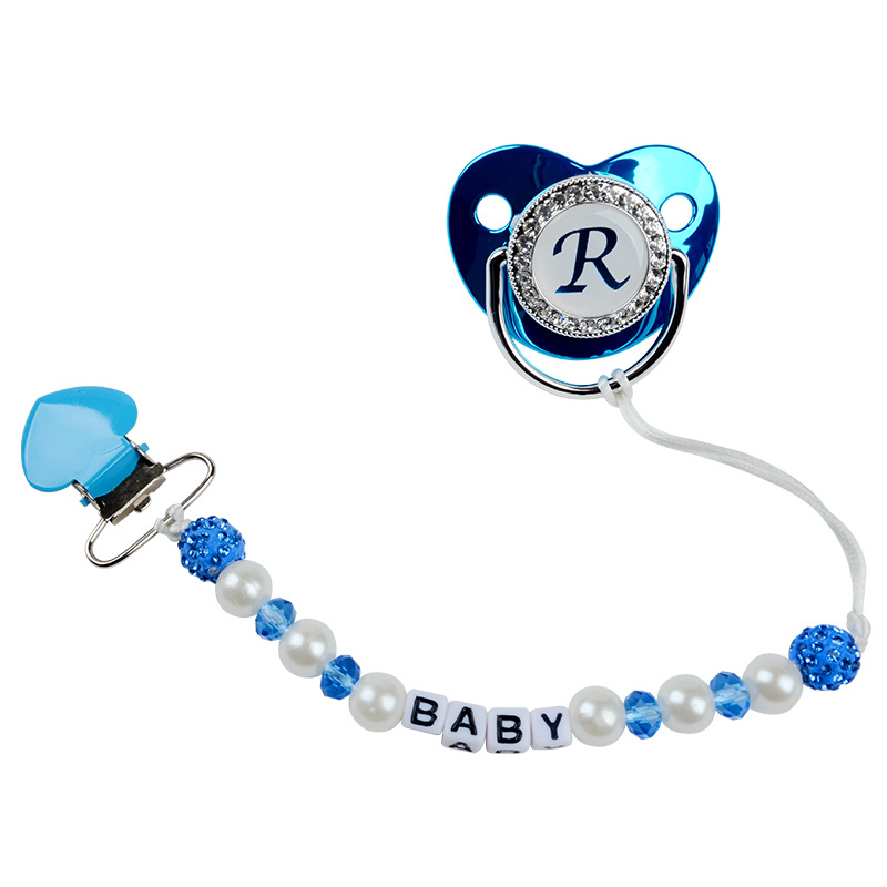 String Tension Clip - Pearl Pacifier Chain Clip for Newborn