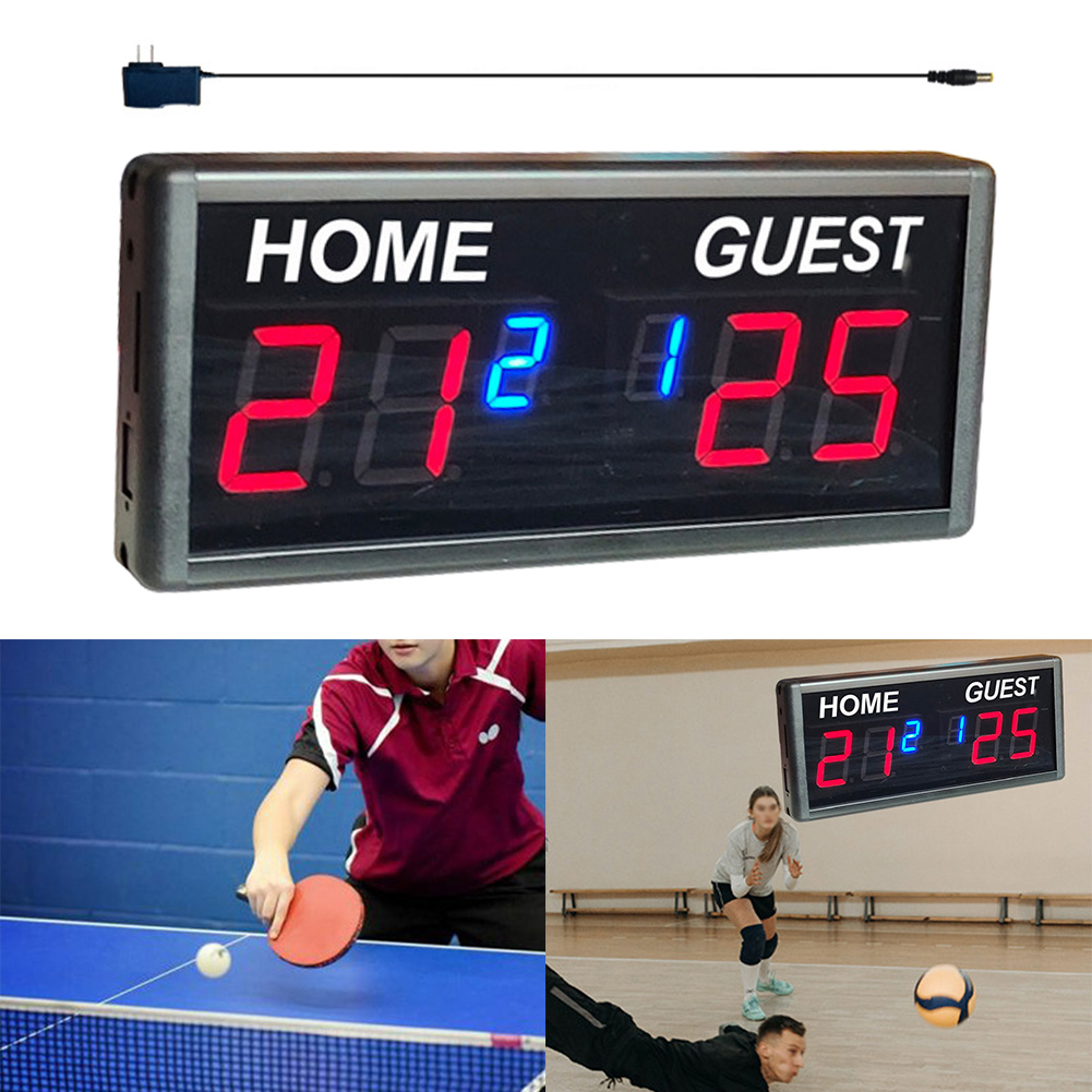 Badminton Score Counter - 6-Digit LED Electronic Score Keeper Scoreboard