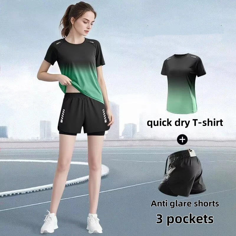 Badminton Jersey - Women's sportswear set, running shorts, T-shirt,