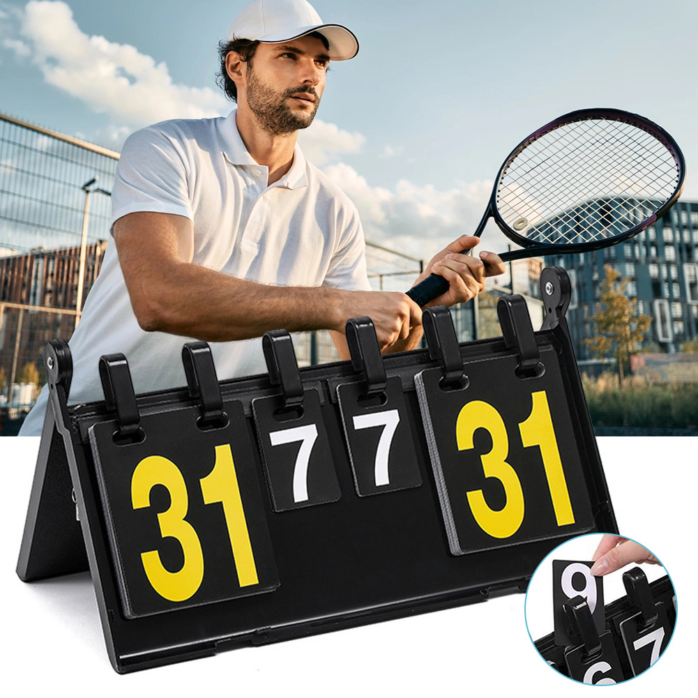 Badminton Score Counter - Flip Scorekeeper,Portable Scoreboard Baskeball Tennis Volleyball