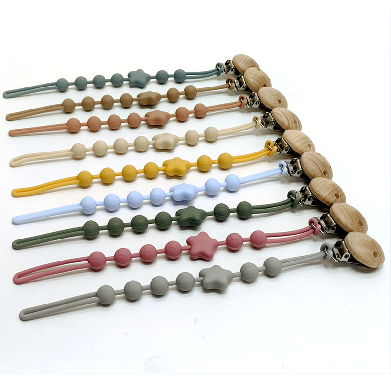 String Tension Clip - 1/18pcs Teether Chain Baby Silicone Anti-Drop