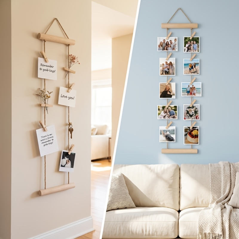 Wood Photo Hanging Rope with W - огляд і ціна String Tension Clip