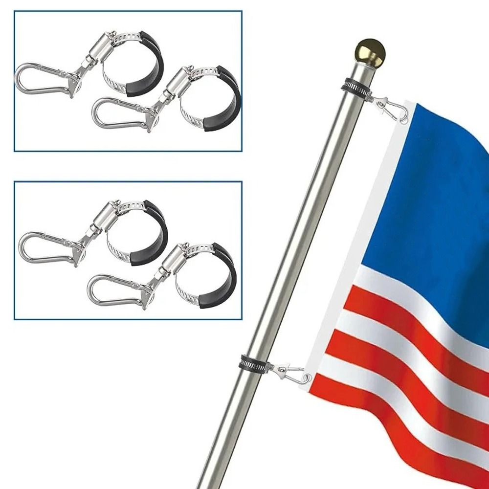 4pcs New 22-32mm Flagpole Clip - огляд і ціна String Tension Clip
