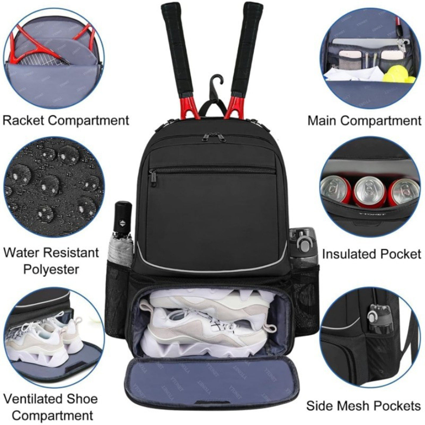 Tennis Backpack Large Capacity - огляд і ціна Badminton Xxl
