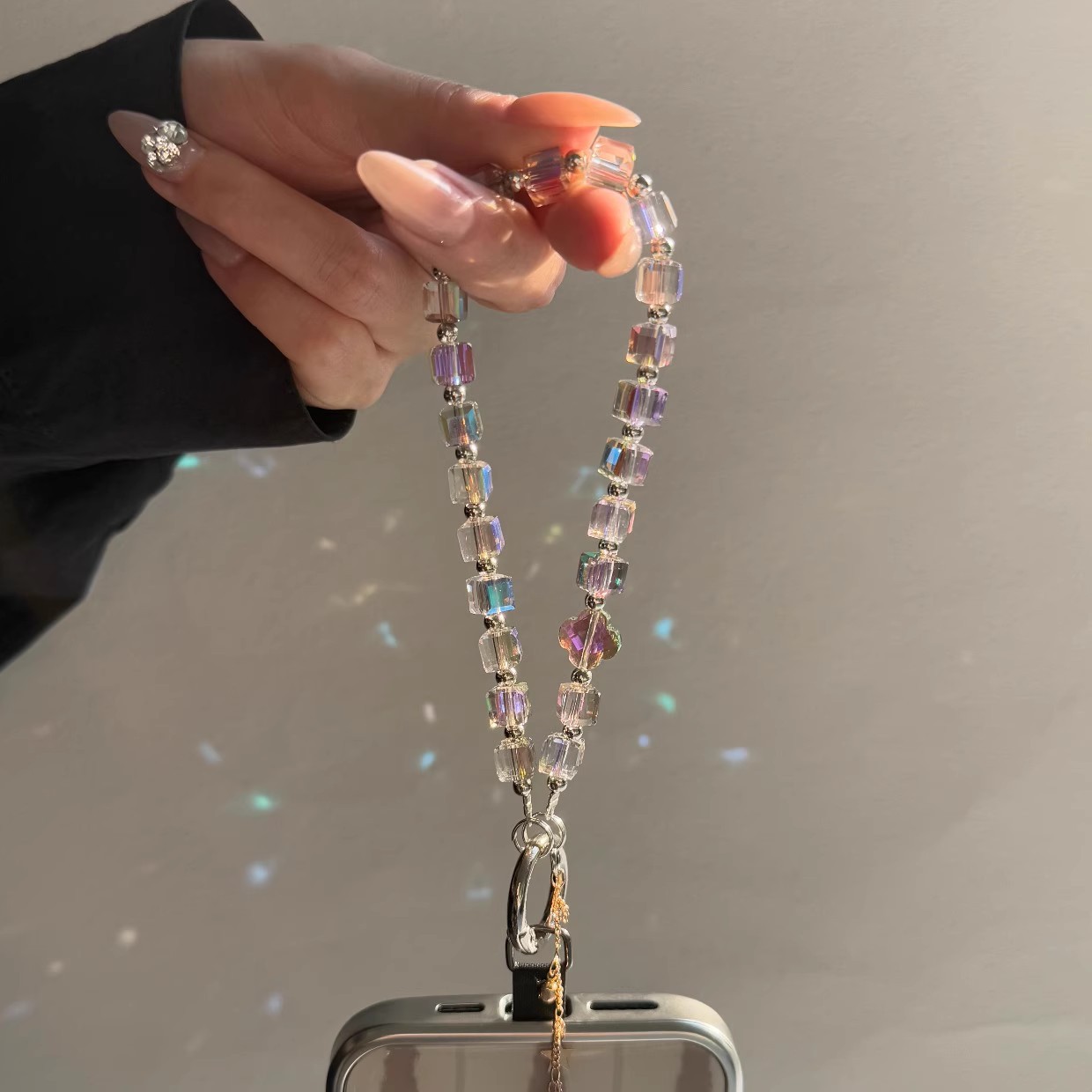 Luxury Crystal Bead Phone Lany - огляд і ціна String Tension Clip